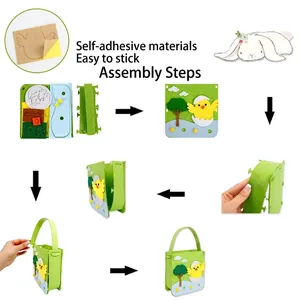 Schritt-für-Schritt-Anleitung für das Oster-DIY-Filz-Süßigkeitenbeutel-Set