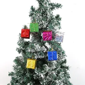 Mini coffrets cadeaux laser pour sapin de Noël en couleurs vives