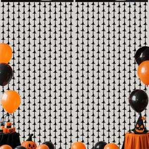 1x2m Halloween Hexenhut Lametta Vorhang Hintergrund für gruselige Geburtstagsparty Deko