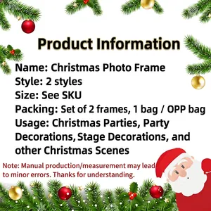 Detailed product information for Christmas DIY felt photo frames in festive theme