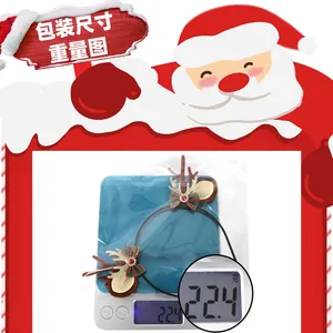Detail showing the weight measurement of 22.4g for the festive reindeer antler headband