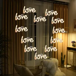 Warmwitte LED LOVE decoratieve verlichting voor romantisch aanzoek en slaapkamer