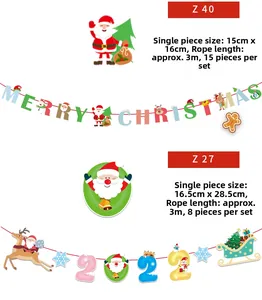 Specifiche tecniche per striscioni natalizi con motivi Merry Christmas e 2022