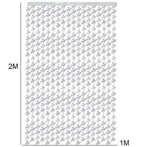 1x2M weißer Friedensstauben-Folienvorhang für Weihnachts- und Hochzeitsdekoration