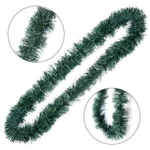 Dunkelgrüne künstliche Weihnachtsgirlande für Baum-DIY-Deko und festliche Schaufenstergestaltung