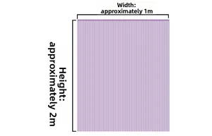 Tenda a frange viola: dimensioni 1 m di larghezza per 2 m di altezza per decorazioni