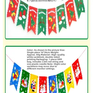 Specifiche dettagliate per ghirlande di striscioni natalizi in carta cartone