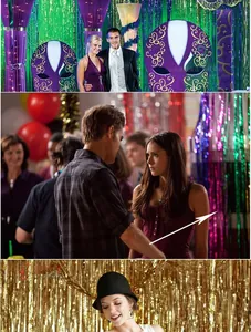 Colorful tinsel fringe curtain backdrops for party and wedding scene decorations