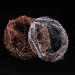 Halloween Decoration Spider Web Rattan Wreath Spooky Party Atmosphere Prop DIY Hanging Garland Home Wall Decor Ornament