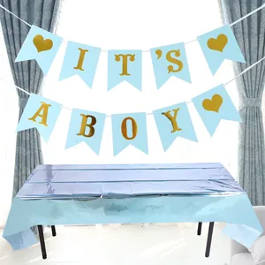 Metallic Shiny Disposable Tablecloth Waterproof PVC Table Cover For Christmas Birthday Party Wedding Festival Decoration