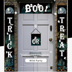 Set di striscioni spaventosi per Halloween con fantasmi per decorazioni di porte