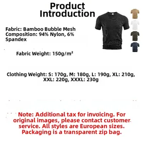 Slub seersucker quick-dry t-shirt detail showing fabric composition and garment weight specifications