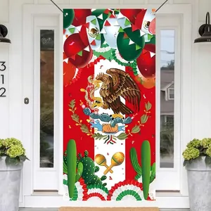 Bannière de fête 90x180cm pour l'indépendance du Mexique, décoration extérieure de porte