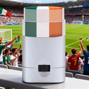 Detailed close-up showing a tri-color Ireland flag face paint stick for football fans