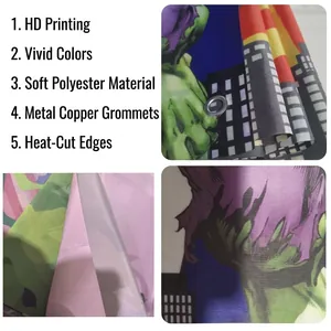 Levendige polyester Mexicaanse Onafhankelijkheidsdag banner met stevige metalen grommet ringen