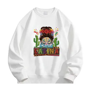 Vibrant Mexico Independence Day heat transfer decal on a premium white sweatshirt
