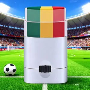 Professional tri-color flag face paint stick for soccer fans in stadium setting