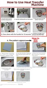 Detailed guide for applying Mexican Day of the Dead skull heat transfer patches to clothes