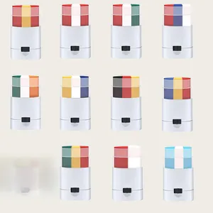 Tri-color face paint sticks with various national flag patterns for sport fans