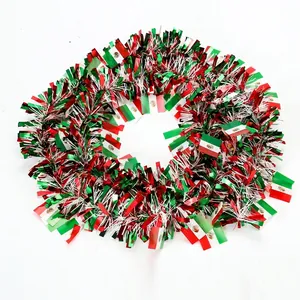 Mexican flag colors tinsel garland for Independence Day celebration decoration