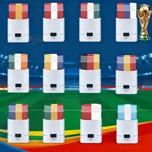 Soccer Fan Flag Face Paint Stick Portable 3 Colors Body Painting Oil For Festival Party Event Carnival Body Paint