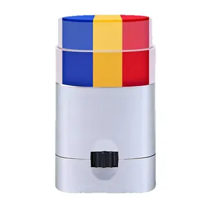 Three-color national flag face paint stick for World Cup fans and festive party body art.