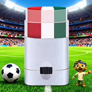 Barra de pintura facial tricolor bandera Italia para aficionados al fútbol y fiestas