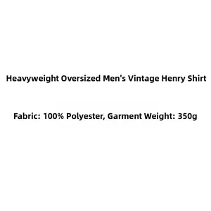 Detaillierte Angabe zu 350g schwerem Polyestergewebe für Herren-Henley-Shirts