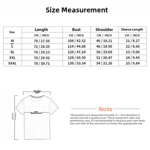 Detailed size chart for men's waffle polo set with length, bust, and shoulder measurements.