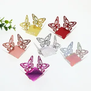 Décorations de chocolat en forme de papillon découpées au laser, diverses couleurs