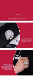Detail of Moissanite ring in 925 sterling silver featuring a high-brilliance stone