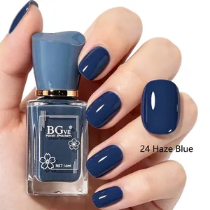 Professional quick-dry micro-gel nail polish 14ml in elegant haze blue-grey color