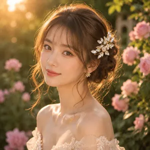 Fermaglio per capelli da sposa con strass e orecchini per eleganti acconciature raccolte.