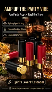 Kreatives Schnapsgläser-Set in Schrotflintenpatronen-Optik 1,5 oz für Tequila und Whiskey