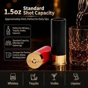 Kreative 1,5-Unzen Schnapsgläser in Schrotpatronenform für Tequila und Whiskey
