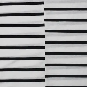 Detailed macro view of the black and white horizontal striped quick-dry breathable fabric