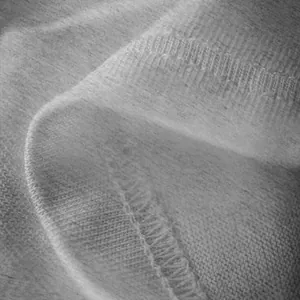 Detailed close-up of premium knit fabric texture and reinforced stitching on men's top