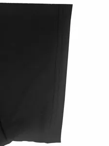 Close-up detail of the durable stitching on a men's black quick-dry sports T-shirt