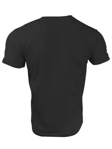 Back view of black men's quick-drying short-sleeve sports T-shirt