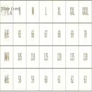 Professional size guide chart for men's casual slim fit sports tracksuit set in centimeters