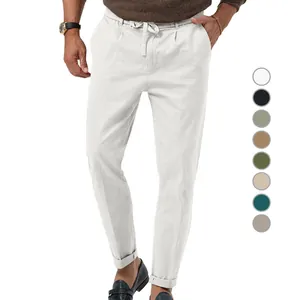 Casual herenbroek met trekkoord in de taille en diverse kleuropties voor de zomer