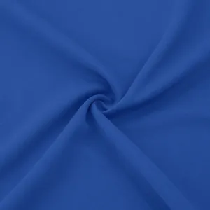 Macro detail of royal blue fabric texture for men's hooded casual trench coat jacket