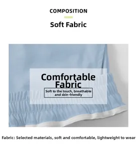 Macro view of light blue soft breathable fabric on men's loose athletic shorts