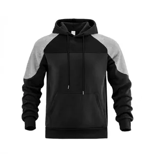 Herren Kapuzenpullover mit Raglanärmeln und Farblock-Design sowie strukturierter Schulter
