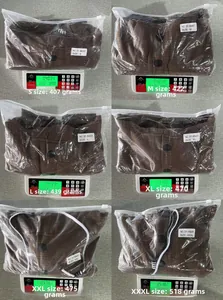 Tabella pesi dettagliata delle felpe con cappuccio jacquard da uomo dalla S alla XXXL