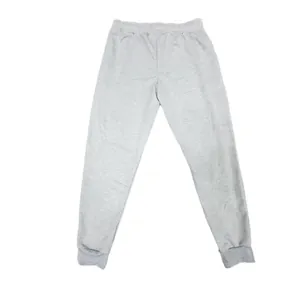 Vista detallada de los pantalones de chándal grises para hombre con cintura elástica