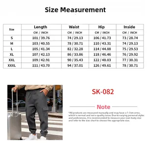 Größentabelle für Herren Jacquard Jogginghosen mit Angaben in cm und Zoll für Taille und Länge