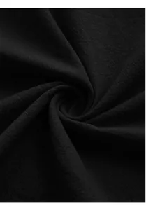Makrodetail aus hochwertigem schwarzem Baumwollstoff für Vintage-Freizeithemd für Herren