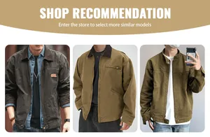 Vergleich von Herren Vintage Detroit-Jacken in Dunkelbraun, Khaki und Olivgrün aus der Nähe.