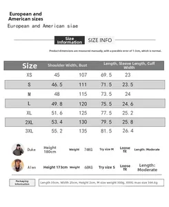 Detailed size chart for men's white v-neck short sleeve summer shirt
